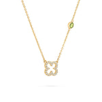 0.25 CT Round Peridot Lab Made Diamond- August Birthstone Necklace 4