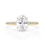 Stunning 2.0 CT Oval Moissanite Engagement Ring with Split Shank Design 1