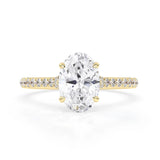 Stunning 2.0 CT Oval Moissanite Engagement Ring with Split Shank Design 1