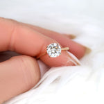 Stunning 2.0 CT Round Moissanite Engagement Ring with Solitaire Design 4