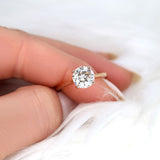Stunning 2.0 CT Round Moissanite Engagement Ring with Solitaire Design 4