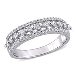 Round Cut Cubic Zirconia in 925 Sterling Silver Wedding Bands 12