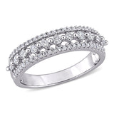 Round Cut Cubic Zirconia in 925 Sterling Silver Wedding Bands 12