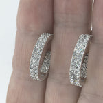 Round Cut Cubic Zirconia in 925 Sterling Silver Earrings 3
