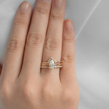 Stunning 1 CT Pear Moissanite Engagement Ring With Solitaire Design 10