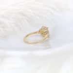 Stunning 2 CT Cushion Moissanite Engagement Ring with Cluster Design 2