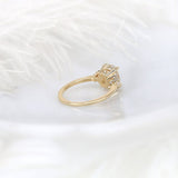 Stunning 2 CT Cushion Moissanite Engagement Ring with Cluster Design 2