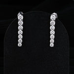 2.0 TCW Round Cut Moissanite Danglers Earrings in Gold 1