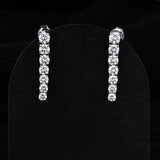 2.0 TCW Round Cut Moissanite Danglers Earrings in Gold 1