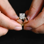 Stunning 1.5 - 2.5 CT Radiant Moissanite Engagement Ring with Pave & Hidden Halo Design 4