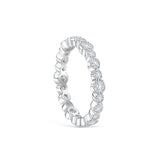 Stunning 0.4 TCW Round Moissanite Stones Full Eternity Wedding Band 2