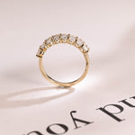 Stunning 0.3 TCW Oval Moissanite Stones Half Eternity Wedding Band 8
