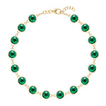 13.44 TCW Round Emerald Lab Made Diamond-May Birthstone Dainty Bracelet 1
