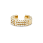 0.50 TCW Round Cut Moissanite Cuff Earrings in Gold 1