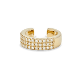 0.50 TCW Round Cut Moissanite Cuff Earrings in Gold 1