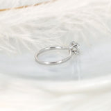 Stunning 1.0 CT Round Moissanite Engagement Ring with Solitaire Design 2