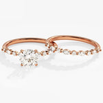 1.50 CT Round Cut Moissanite Bridal Ring Set with Marquise & Round Wedding Bands 4