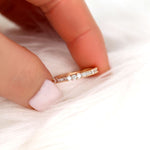 Stunning 0.67 CT Round & Baguette Moissanite Stones Vintage Wedding Band 3