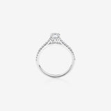 Stunning 0.78 CT Round Moissanite Engagement Ring With Pave Design 2