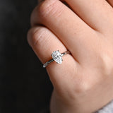 Stunning 2.0 CT Pear Moissanite Engagement Ring with Solitaire Design 10