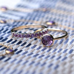 1.32 TCW Round Amethyst Lab Made Diamond- February Birthstone Wedding Band 8