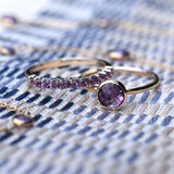 1.32 TCW Round Amethyst Lab Made Diamond- February Birthstone Wedding Band 8