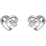 Round Cut Cubic Zirconia in 925 Sterling Silver Earrings 1