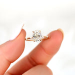 Stunning 1.69 CT Oval Moissanite Engagement Ring with Dainty Design 4