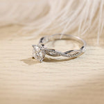Stunning 2.0 CT Round Moissanite Engagement Ring with Twisted Pave Design 9
