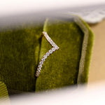 Classic V Shaped Bridal Wedding Band 9