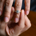 Stunning 1.0 - 2.0 CT Oval Moissanite Engagement Ring with Cluster Design 2