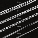 Polished Finish Cuban Silver Necklace For Him 6