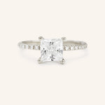 Stunning 1 CT Cushion Moissanite Engagement Ring With Pave Design 4