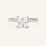 Stunning 1 CT Cushion Moissanite Engagement Ring With Pave Design 4