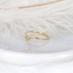 Stunning 0.10 TCW Round Moissanite Stones Curved Wedding Bands 3