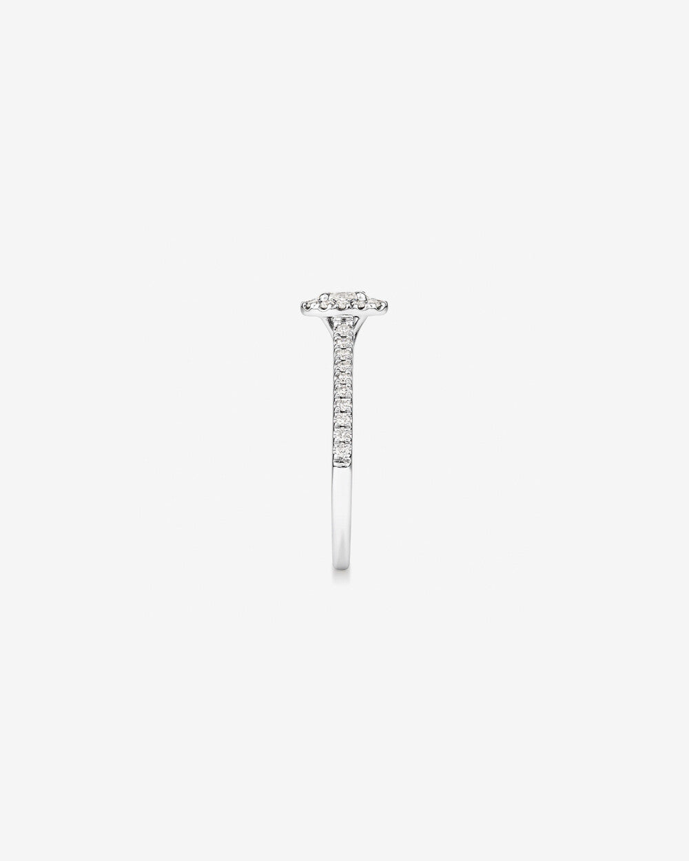 Stunning 0.5 CT Oval Moissanite Stone Engagement Ring with Pave and Halo Design 3