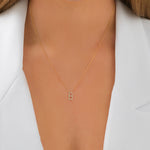 Round Cut Cubic Zirconia in 925 Sterling Silver Necklace 4