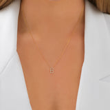 Round Cut Cubic Zirconia in 925 Sterling Silver Necklace 4