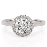 Stunning 1.0- 2.0 CT Round Moissanite Engagement Ring with Halo Design 3