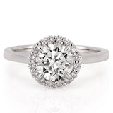 Stunning 1.0- 2.0 CT Round Moissanite Engagement Ring with Halo Design 3