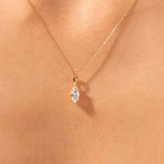 2.0 CT Marquise Moissanite Diamond Solitaire Pendant Necklace in Solid Gold 6