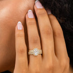 Stunning 1.5 CT Oval Moissanite Engagement Ring in Pave and Halo Design 9