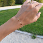 1.75 TCW Round Garnet Lab Made Diamond- January Birthstone Bracelet 2