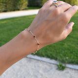 1.75 TCW Round Garnet Lab Made Diamond- January Birthstone Bracelet 2