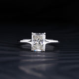 Stunning 2.0 CT Radiant Moissanite Engagement Ring with Solitaire Design 1