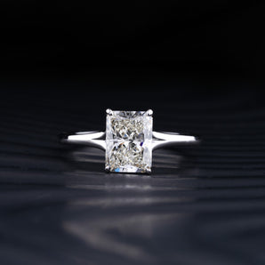 Stunning 2.0 CT Radiant Moissanite Engagement Ring with Solitaire Design