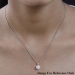 Round Cut Cubic Zirconia in 925 Sterling Silver Necklace 2