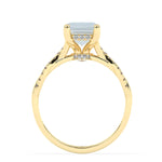 Stunning 3.0 CT Emerald Moissanite Engagement Ring with Hidden Halo & Twisted Pave Design 4