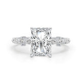 Classic 2.50 CT Radiant Moissanite Engagement Ring with Pave Design 1