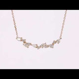 Round Cut Cubic Zirconia in 925 Sterling Silver Necklace 4